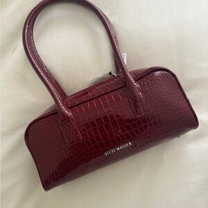 Steve Madden Burgundy Croc-Embossed Women's Bag